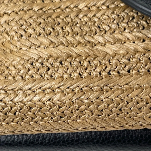 Brighton Eve Straw Messenger Cross Body Wheat-Black Handbags quiet luxury - Picture 9 of 16